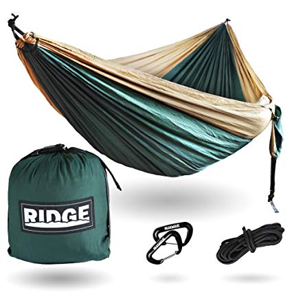 Ridge Double Hammock – Put Your Butt in Our Hammocks – Perfect Camping Hammock, Backpacking, BackYard, the Beach, Hiking, Travel, and the Best Hammock for Relaxing