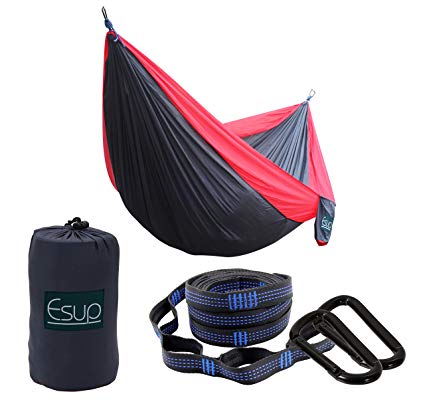 Esup Camping Hammock -Multifunctional Lightweight Nylon Portable Hammock, Best Parachute Hammock For Backpacking, Camping, Travel, Perfect Father Day Gifts