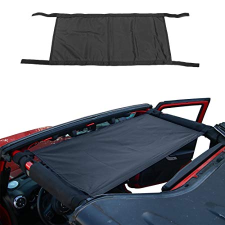 opar Black Car Roof Hammock Car Bed Rest for 2007-2018 Jeep Wrangler & Wrangler Unlimited JK