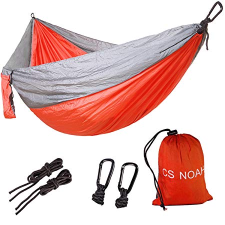 CS NOAH Camping Hammock, Portable Nylon Parachute Hammock for Backpacking,Outdoor, Travel, hiking, Beach, Yard. 108