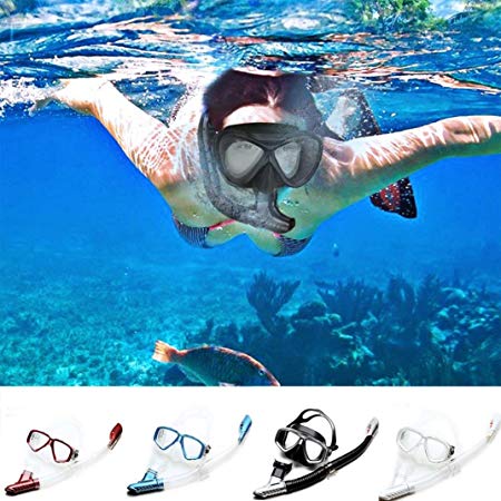 Nacome Face Snorkel Mask,Adult Diving Glasses & Snorkel Diving Snorkeling Equipment-Ideal for Adults Youth Swimming Snorkeling Diving