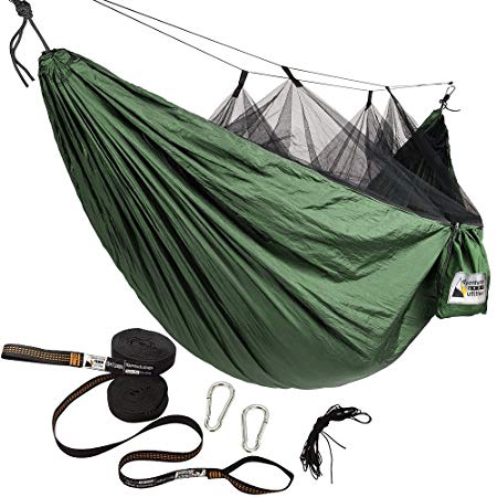 Adventure Gear Outfitter Camping Hammock with Mosquito Net and FREE Tree Straps. Lightweight Perfect for Backpacking and Hiking - Includes Everything You Need for EASY SET UP.