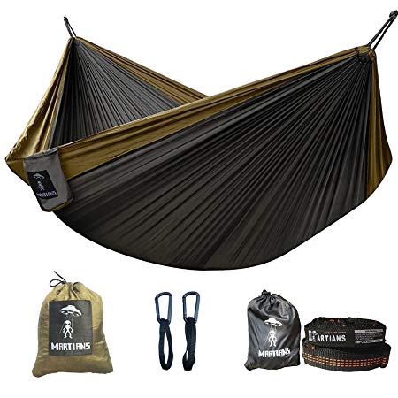 Double Camping hammock with straps With Camping Equipment included - Stuff Sack, 2 Carabiners, and 2 Tree Straps