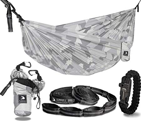 Flagship-X Urban Camo Double 2 Person Camping Hammock Packable for Backpacking - Camouflage …