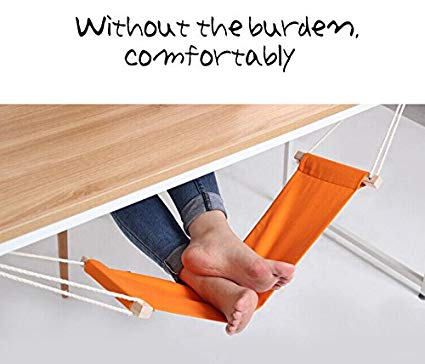 Canvas Foot Rest Desk Hammock - Put Your Foot up on the Hammock Under the Desk Comfortable for Your Foot