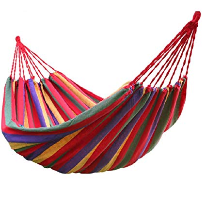 Outdoor/Indoor Camping Canvas Single/Double Hammock Swing