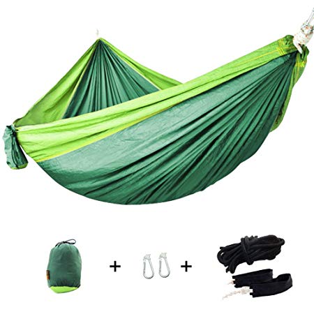 Alafen Portable Nylon Taffeta Outdoor Travel 660lbs double 2 Person Hammock