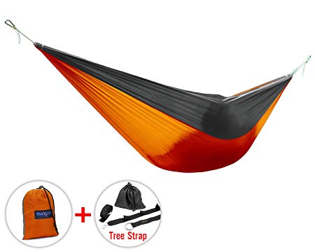 InfiDeals Ultralight Heavy Duty Parachute Nylon Hammock with Tree Strap (Optional) for Outdoor