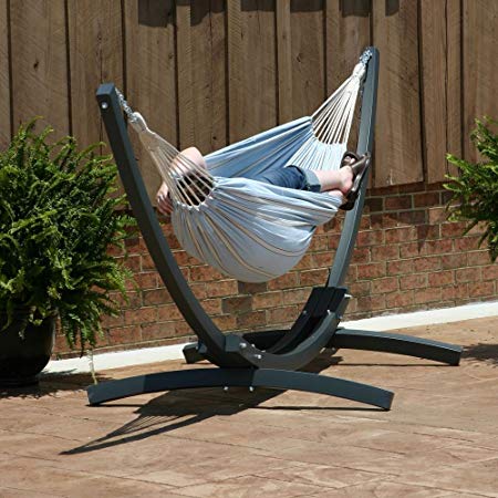 Captain's Line Brazilian Hammock - Powder Blue and Antique White (10 ft 4 in)