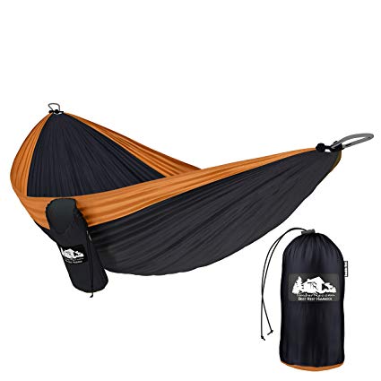 TimberRec Double Hammock – XL Parachute Camping Hammock for Indoor and Outdoor Use – Great for Hiking, Backpacking, in the Yard or on the Beach!