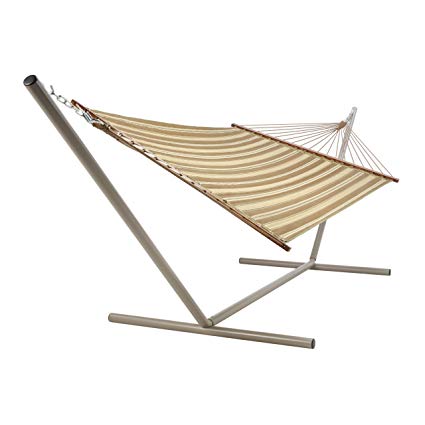 Castaway Q9003 Large Quilted Hammock, Neutral Stripe