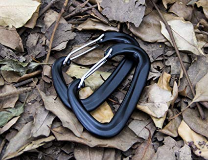 GEARUP 12KN Aluminium Wiregate Carabiners Set of 2 Heavy Duty Lightweight Carabiners For Hammock Hiking & Utility Rated for 2,640 LBS