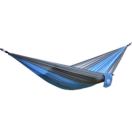 OuterEQ Portable Parachute Nylon Fabric Travel Camping Hammock