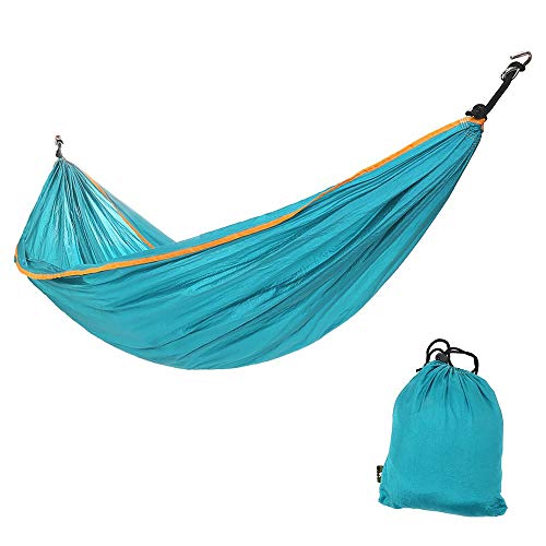 Camel Double Nylon Parachute Camping Hammock Lightweight Portable Heavy Duty for Indoor Outdoor