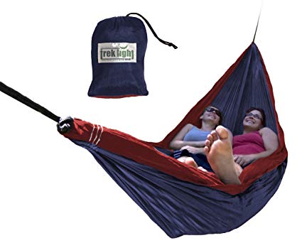 Trek Light Gear Double Hammock - The Original Brand of Best-Selling Lightweight Nylon Hammocks - Use for All Camping, Hiking, and Outdoor Adventures