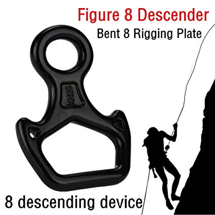 Nacome Outdoor Camping Climb Aluminum Figure 8 Descender Rigging Plate Descending Device