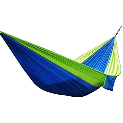 Udyr Camping Hammock, Lightweight Nylon Parachute Multifunctional Backpacking Bedroom XL Double Outdoor Floating Bed with Hanging Rope and Carabiners for Camping, Travel, Beach, Yard